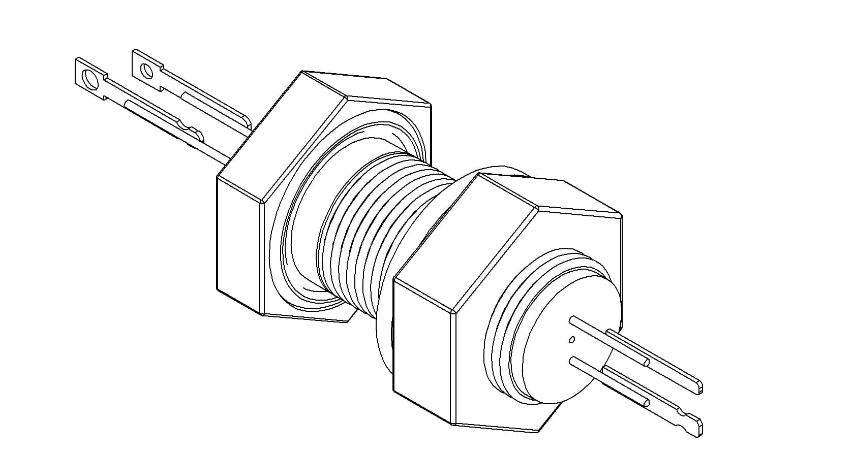 THERMOCOUPLE, TYPE C, 1 PAIR, CONNECTOR, BASEPLATE