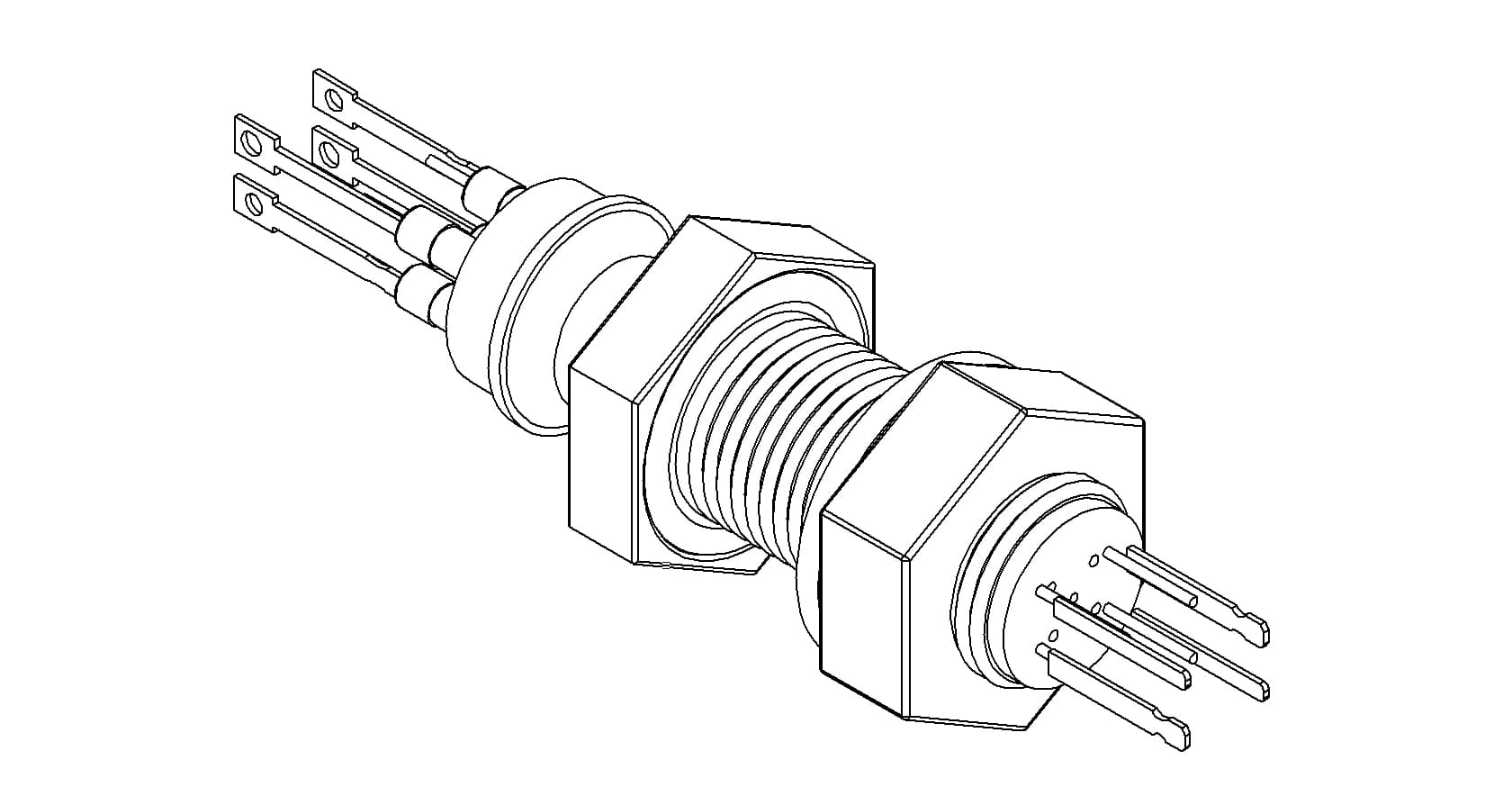 THERMOCOUPLE, TYPE C, 2 PAIR, CONNECTOR, BASEPLATE 제품 이미지