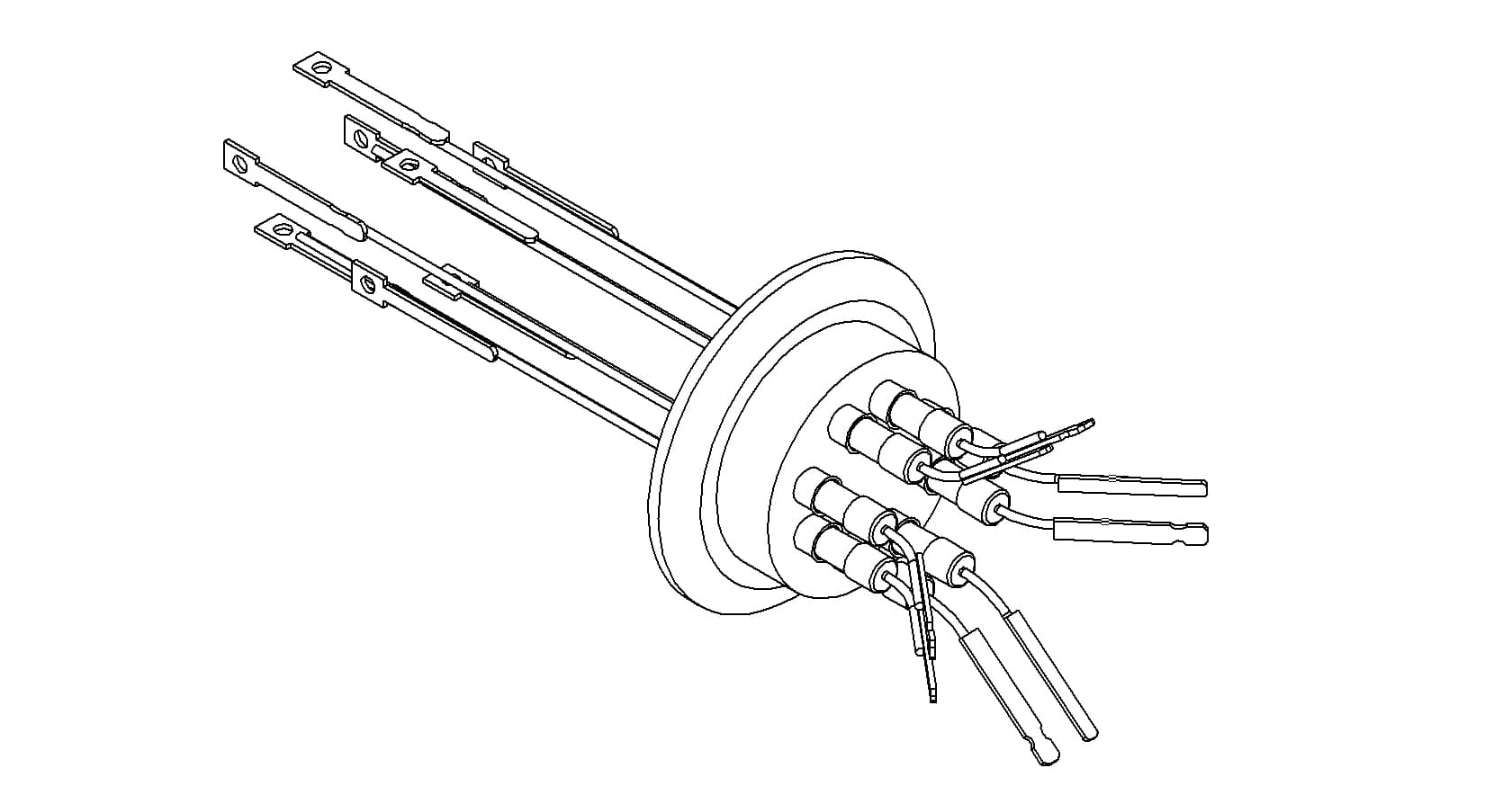 THERMOCOUPLE, TYPE C, 4 PAIR, CONNECTOR, QF40