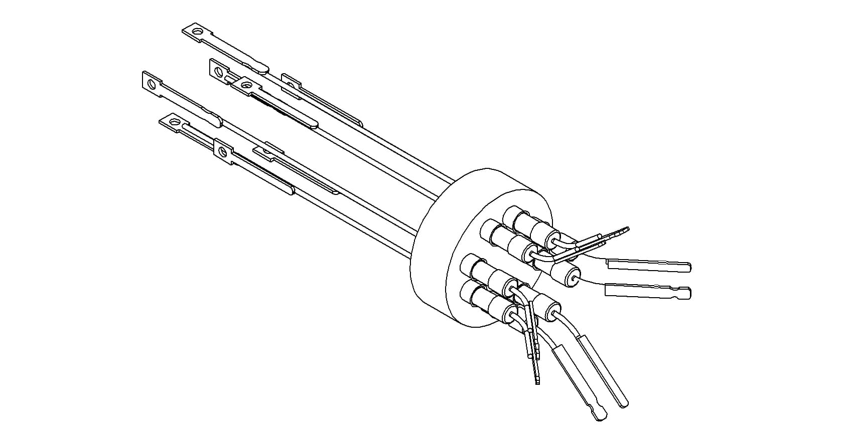 THERMOCOUPLE, TYPE C, 4 PAIR, CONNECTOR, WELD