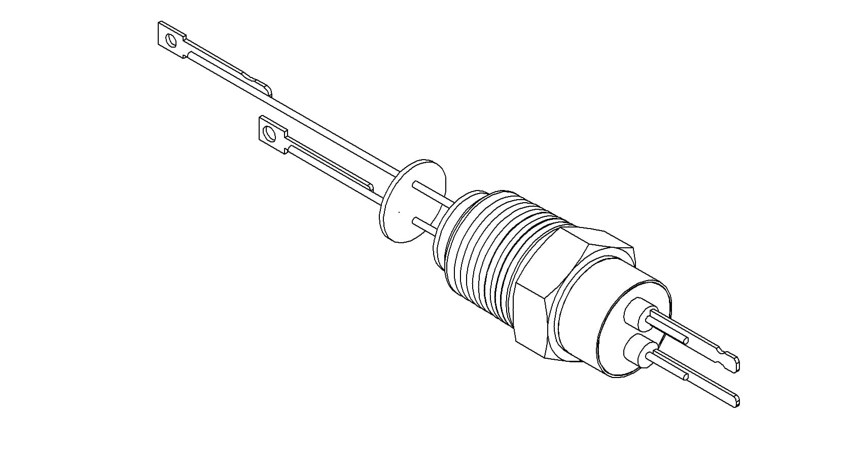 THERMOCOUPLE, TYPE E, 1 PAIR, CONNECTOR, 1/2 NPT