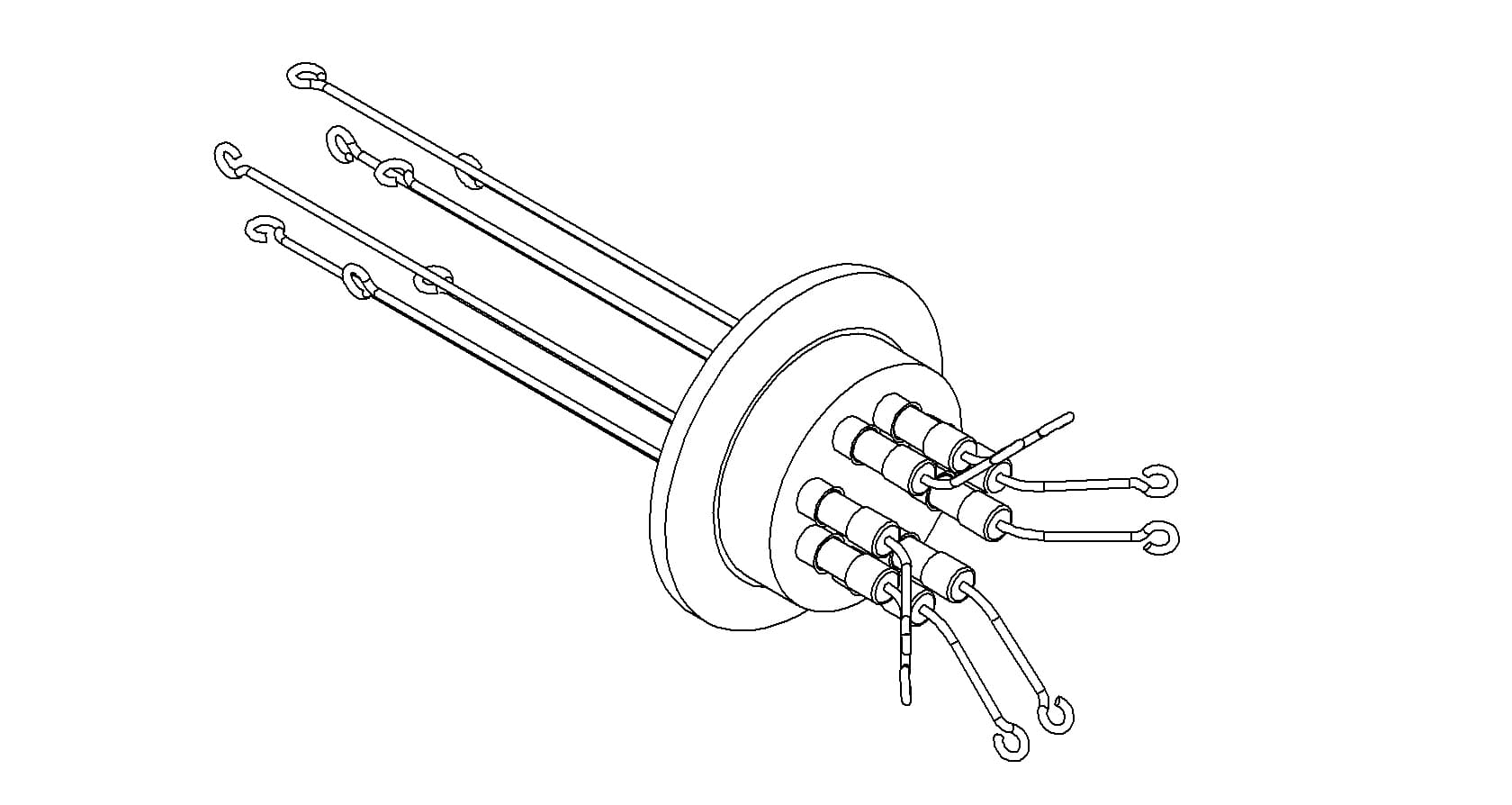 THERMOCOUPLE, TYPE N, 4 PAIR, SCREW-TYPE, QF40