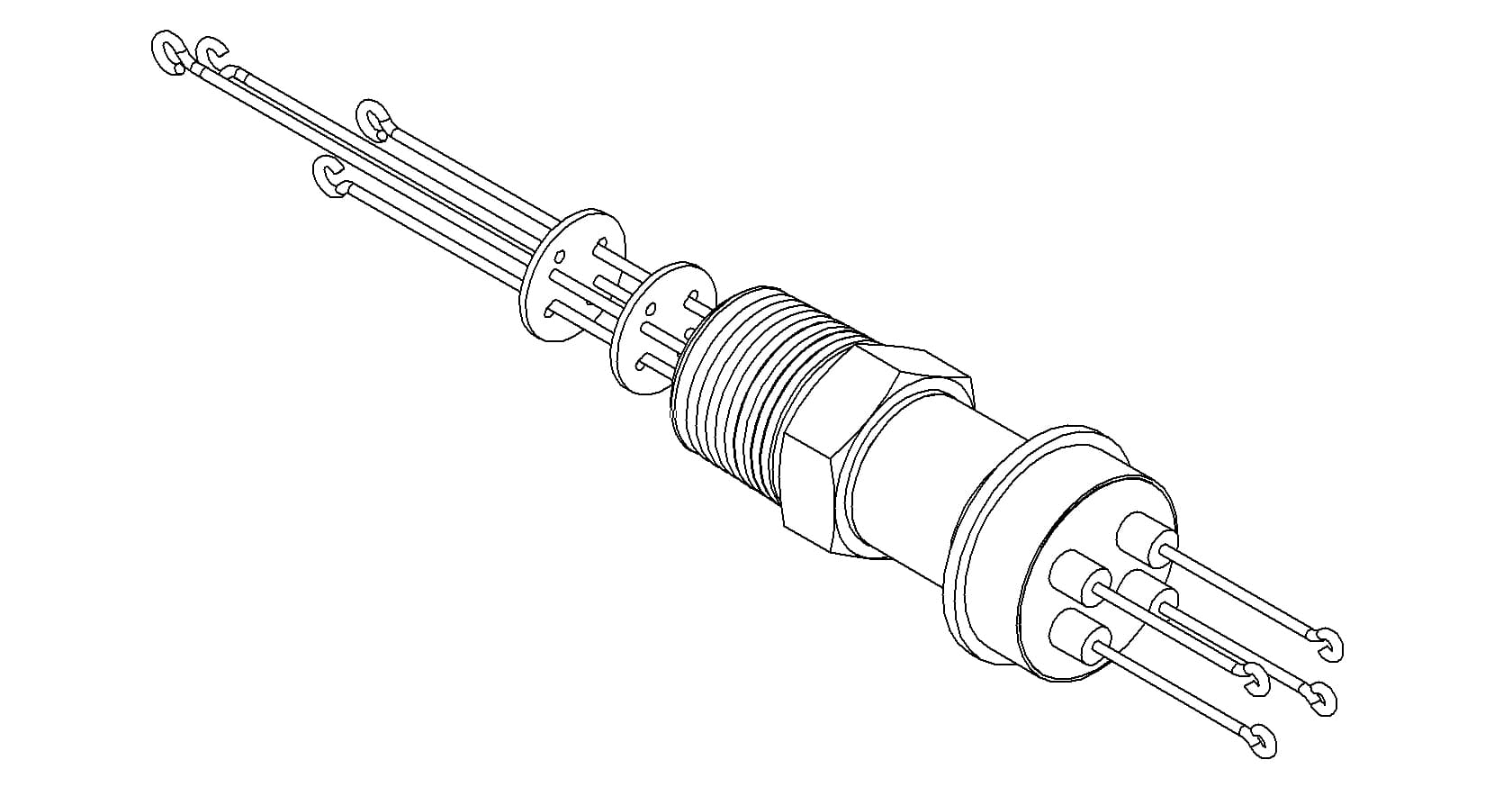 THERMOCOUPLE, TYPE R-S, 2 PAIR, SCREW-TYPE, 1/2 NPT 제품 이미지