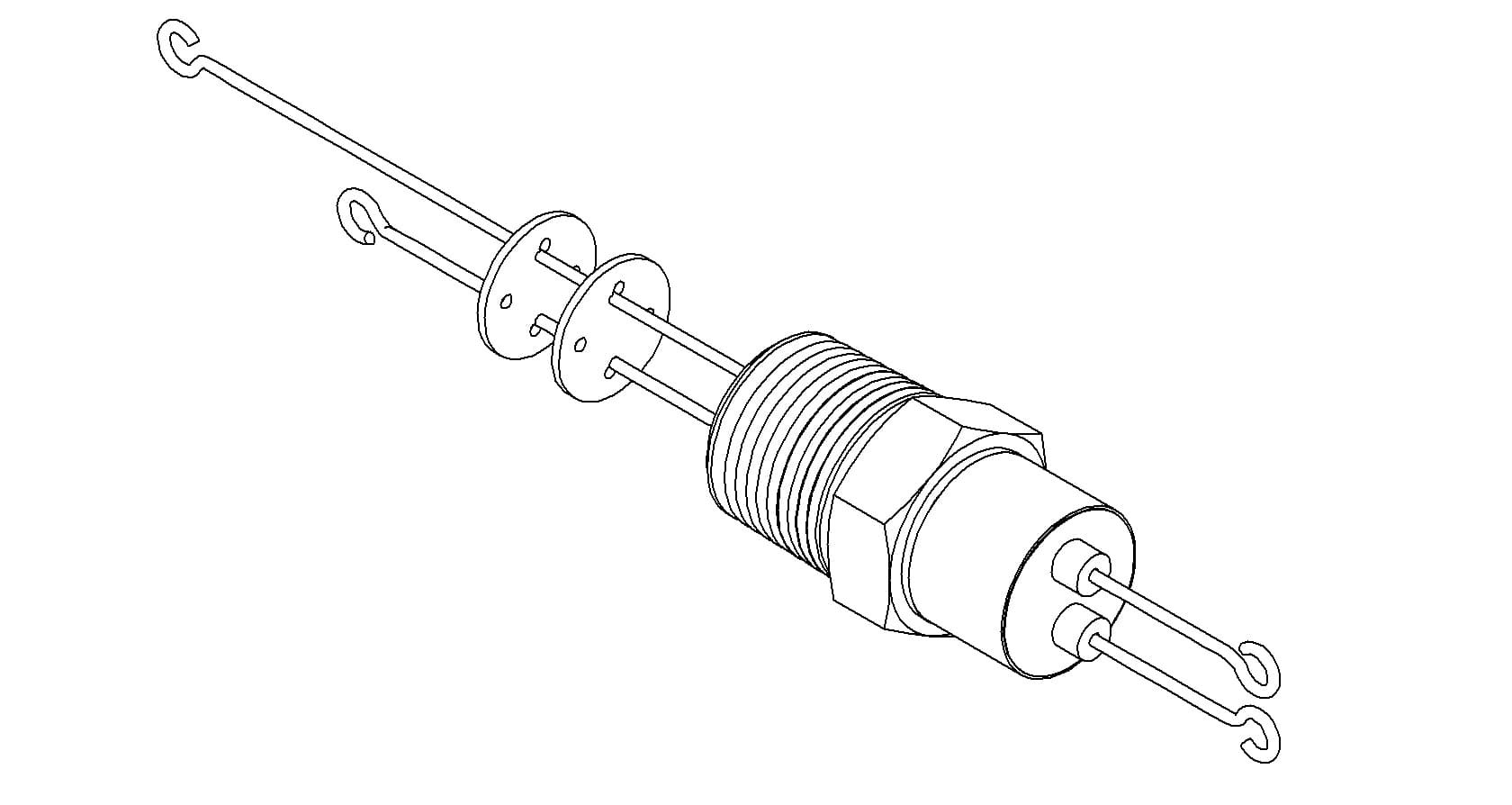 THERMOCOUPLE, TYPE T, 1 PAIR, SCREW-TYPE, 1/2 NPT 제품 이미지