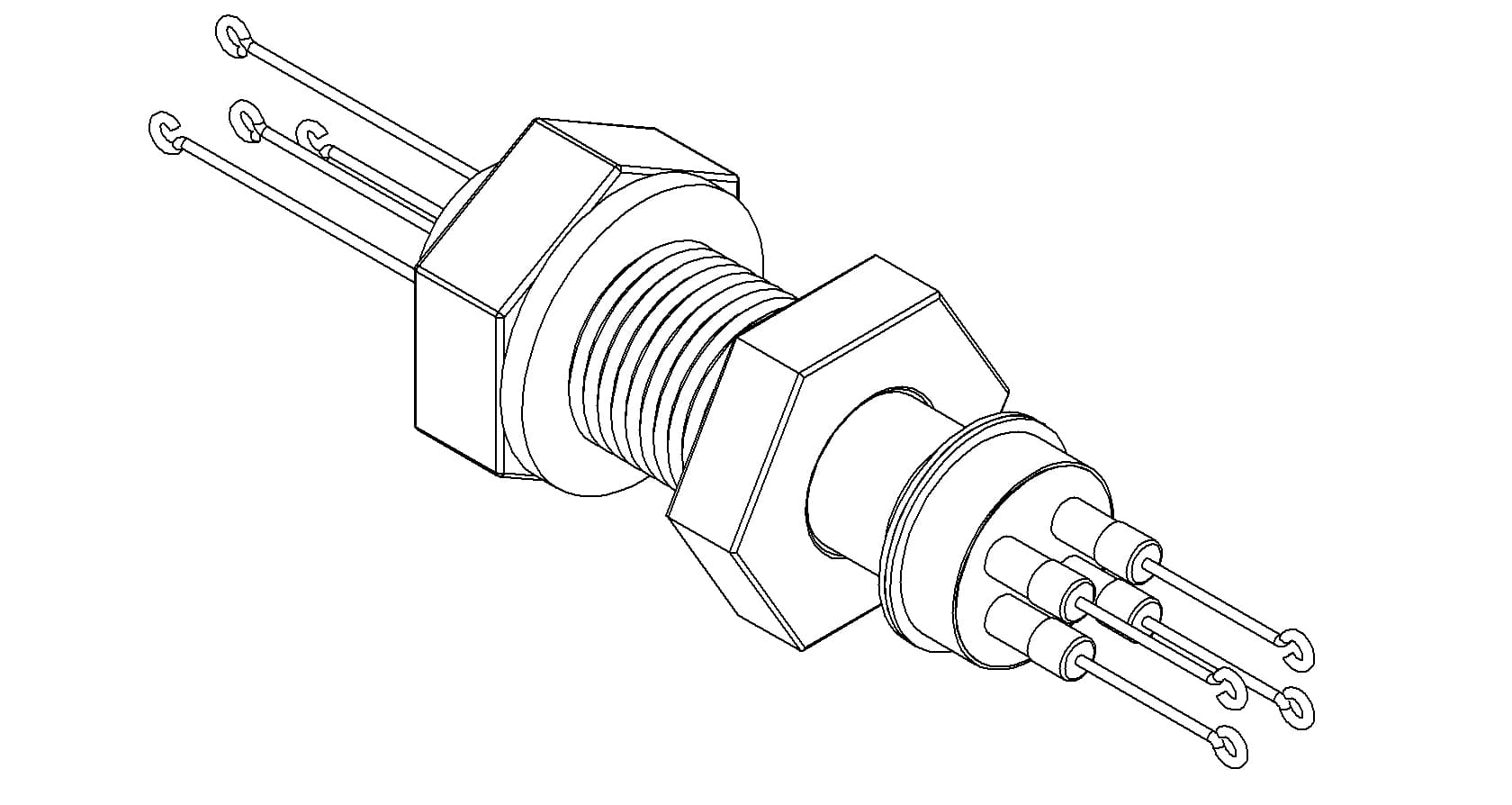 THERMOCOUPLE, TYPE T, 2 PAIR, SCREW-TYPE, BASEPLATE