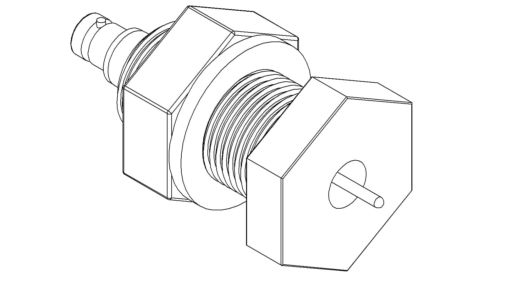 COAXIAL, BNC, 1 PIN, GROUNDED SHIELD, 1