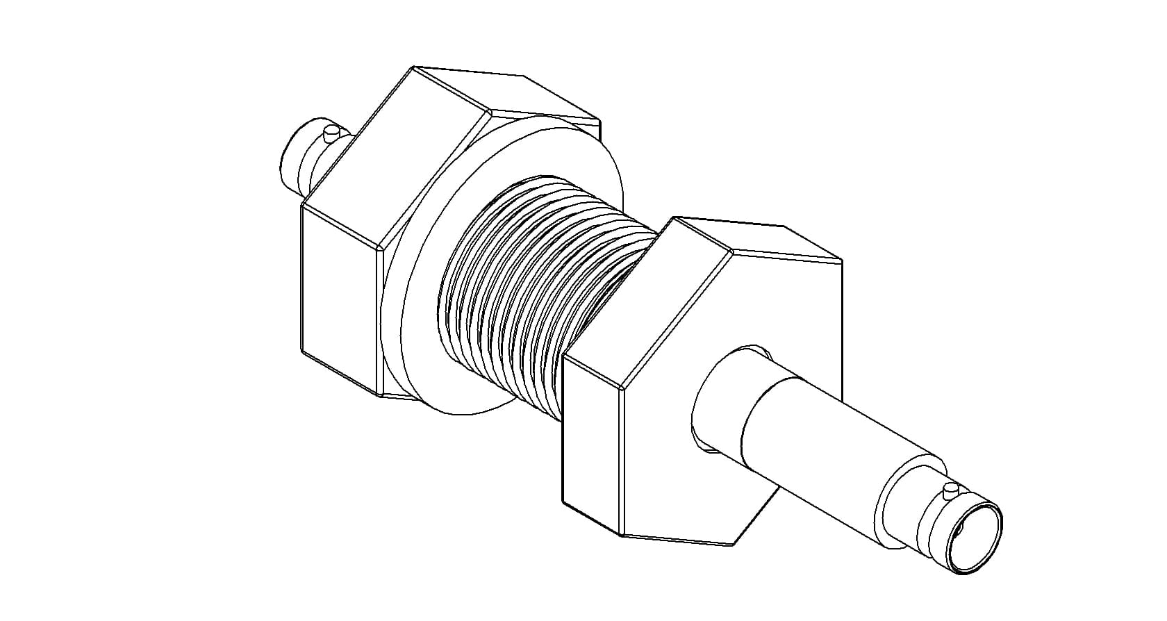 COAXIAL, MHV, 1 PIN, GROUNDED SHIELD, DOUBLE-ENDED, 1" BASEPLATE 제품 이미지