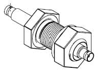 COAXIAL, MHV, 1 PIN, GROUNDED SHIELD, DOUBLE-ENDED, 1" BASEPLATE, NO CONNECTOR