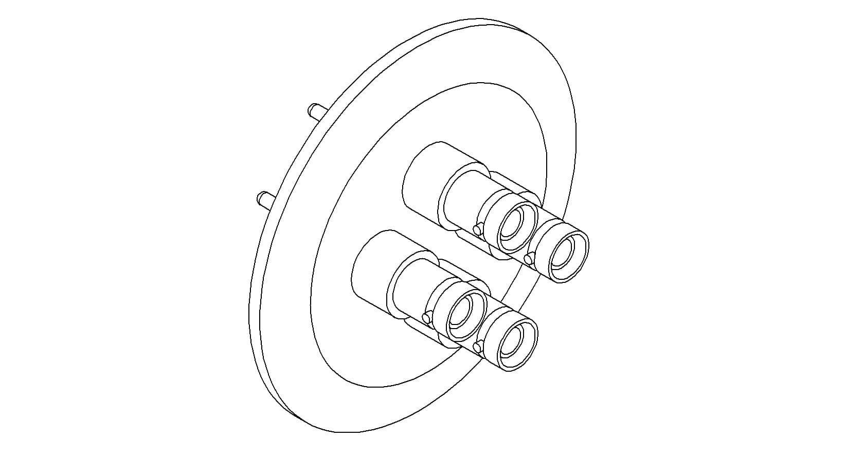 COAXIAL, SHV-5, 4 PIN, GROUNDED SHIELD, EXPOSED, QF50 제품 이미지