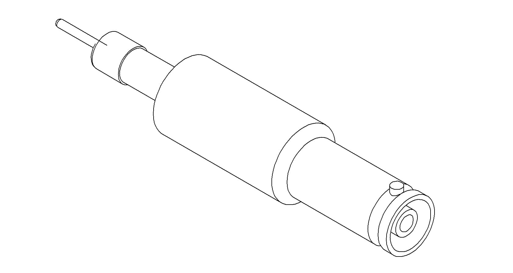 COAXIAL, SHV-10, 1 PIN, GROUNDED SHIELD, EXPOSED, WELD, NO CONNECTOR 제품 이미지