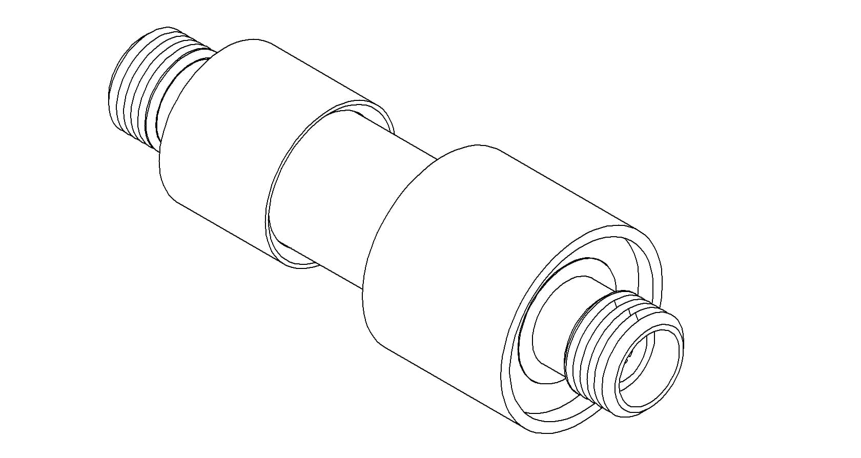 COAXIAL, SMA, 50 OHM, 1 PIN, GROUNDED SHIELD, DOUBLE-ENDED, WELD