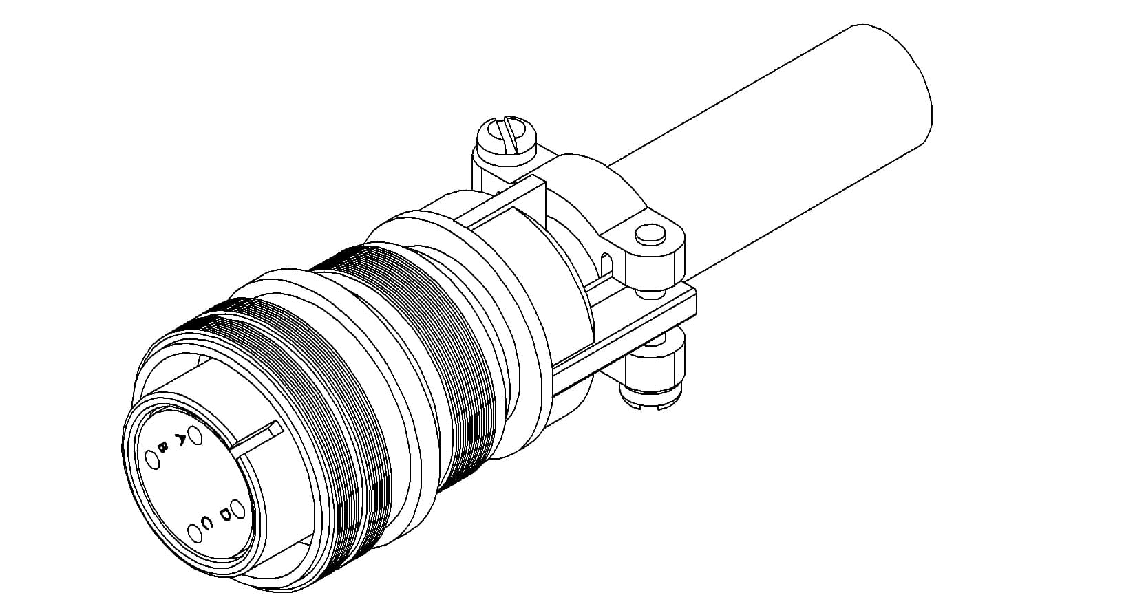 MS CIRCULAR CONNECTOR, 700V, 28A, 4PIN