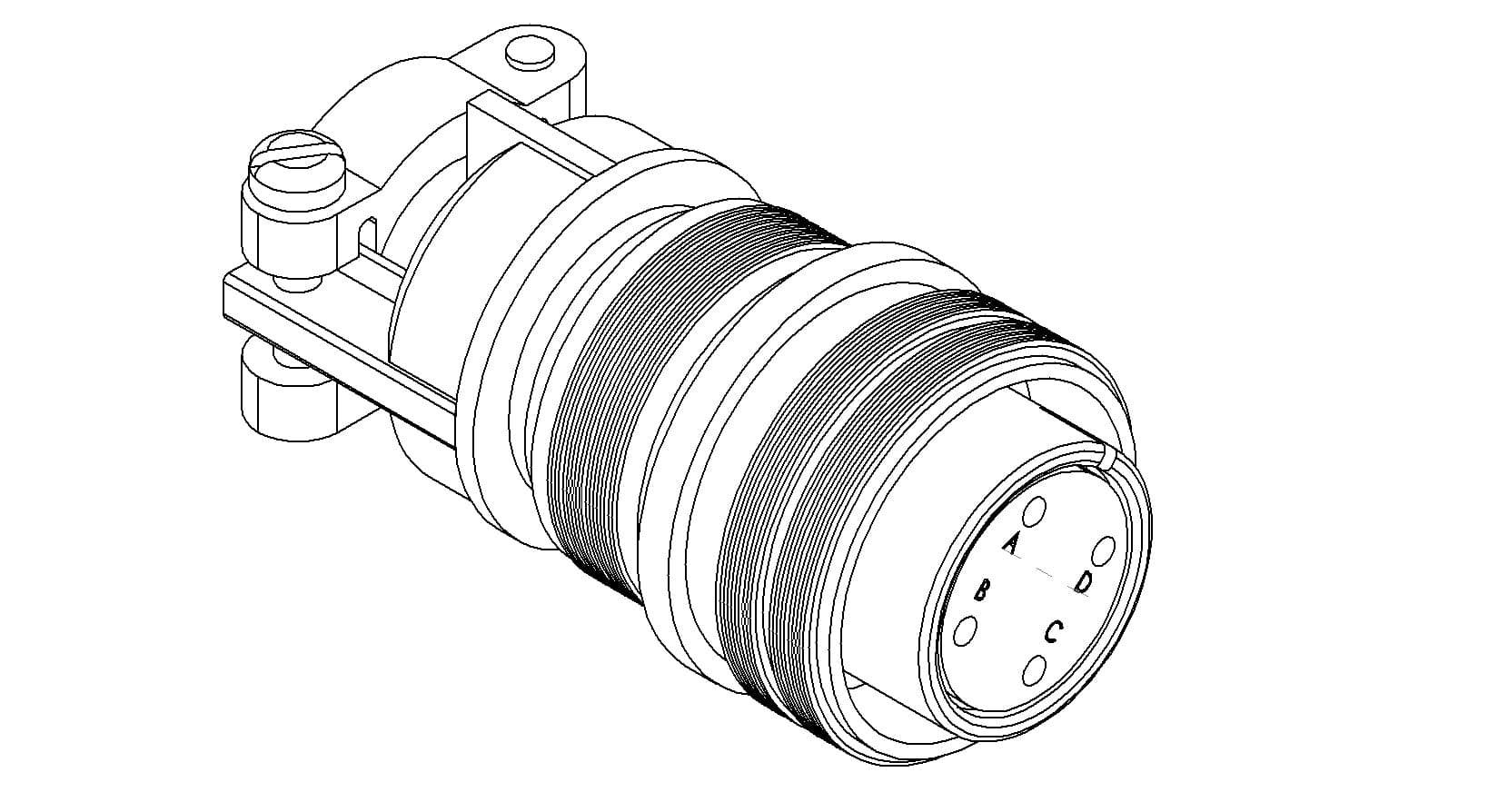 MS CIRCULAR THERMOCOUPLE CONNECTOR, 2 PAIR, TYPE E 제품 이미지