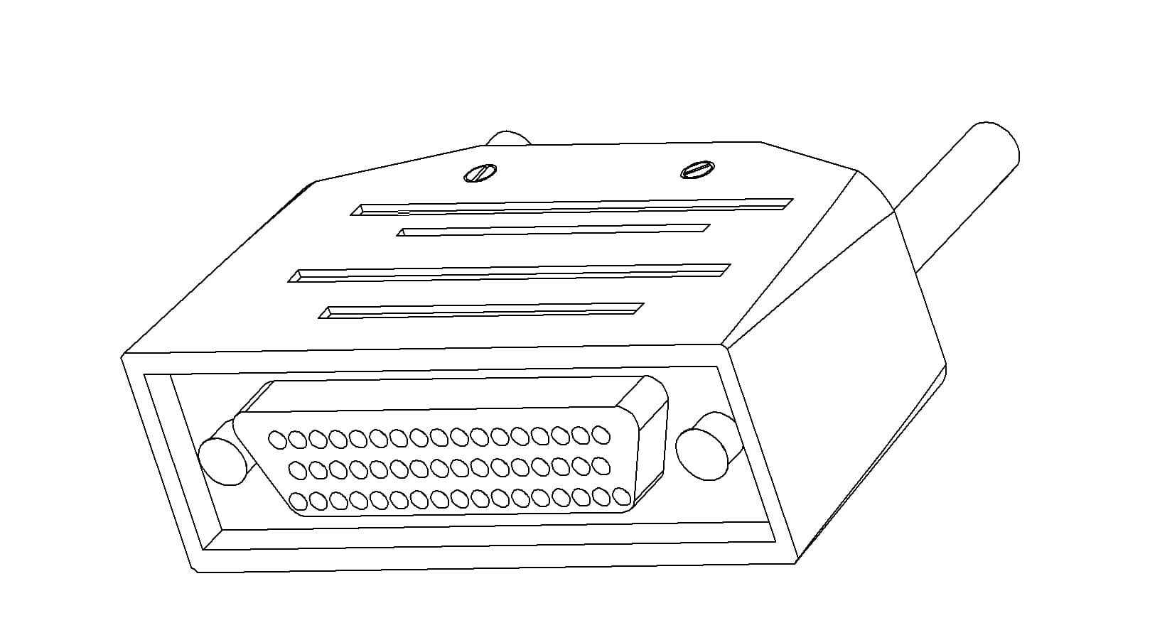CONNECTOR, TYPE-D, AIR-SIDE, 50 PIN, FEMALE 제품 이미지