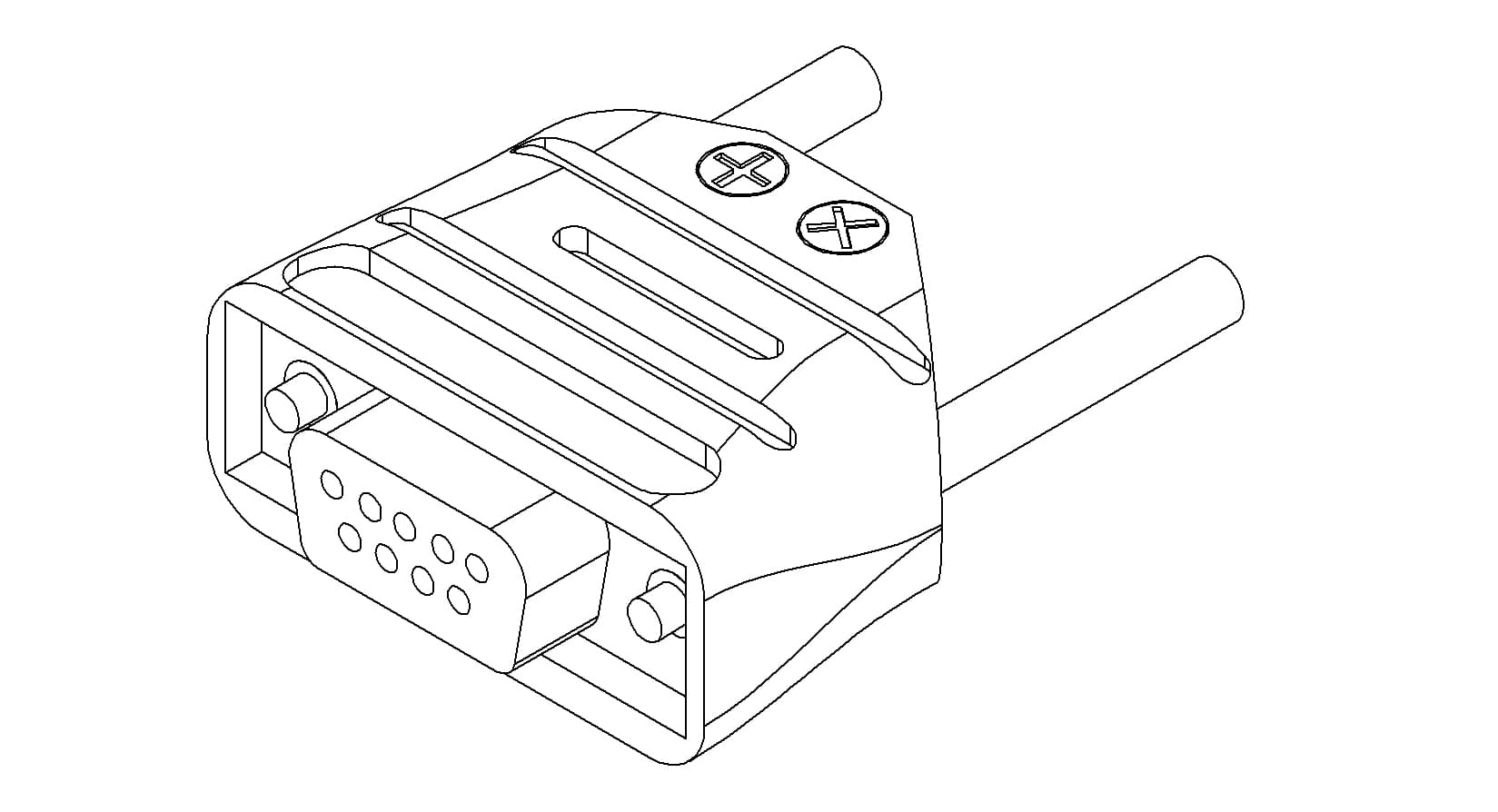 CONNECTOR, TYPE-D, AIR-SIDE, 9 PIN, FEMALE 제품 이미지