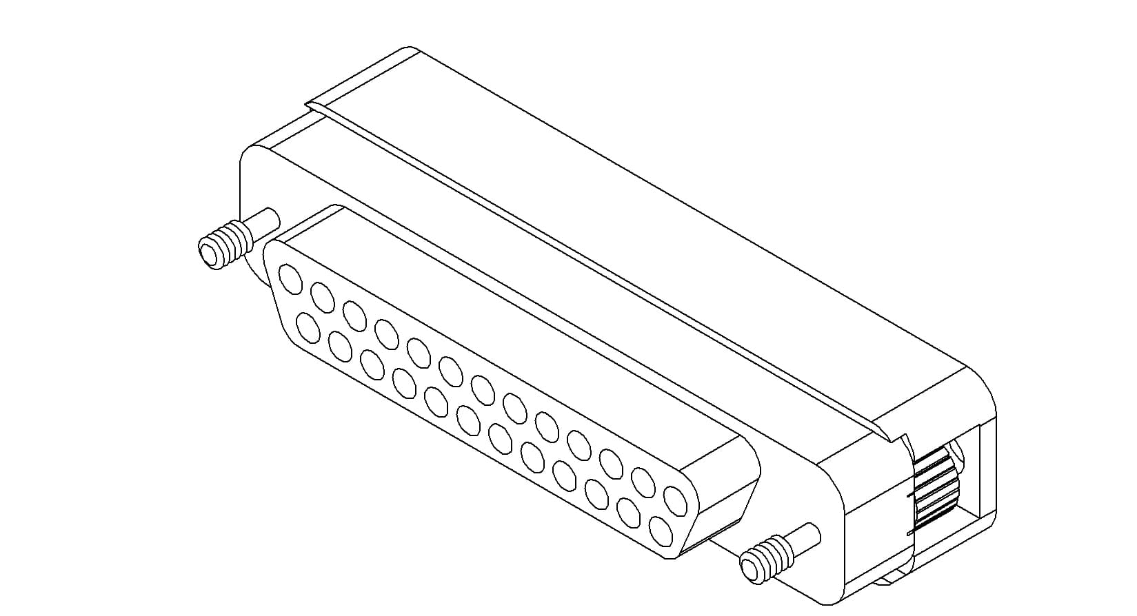 CONNECTOR, TYPE-D, IN-VACUUM, PEEK, 25 PIN, FEMALE