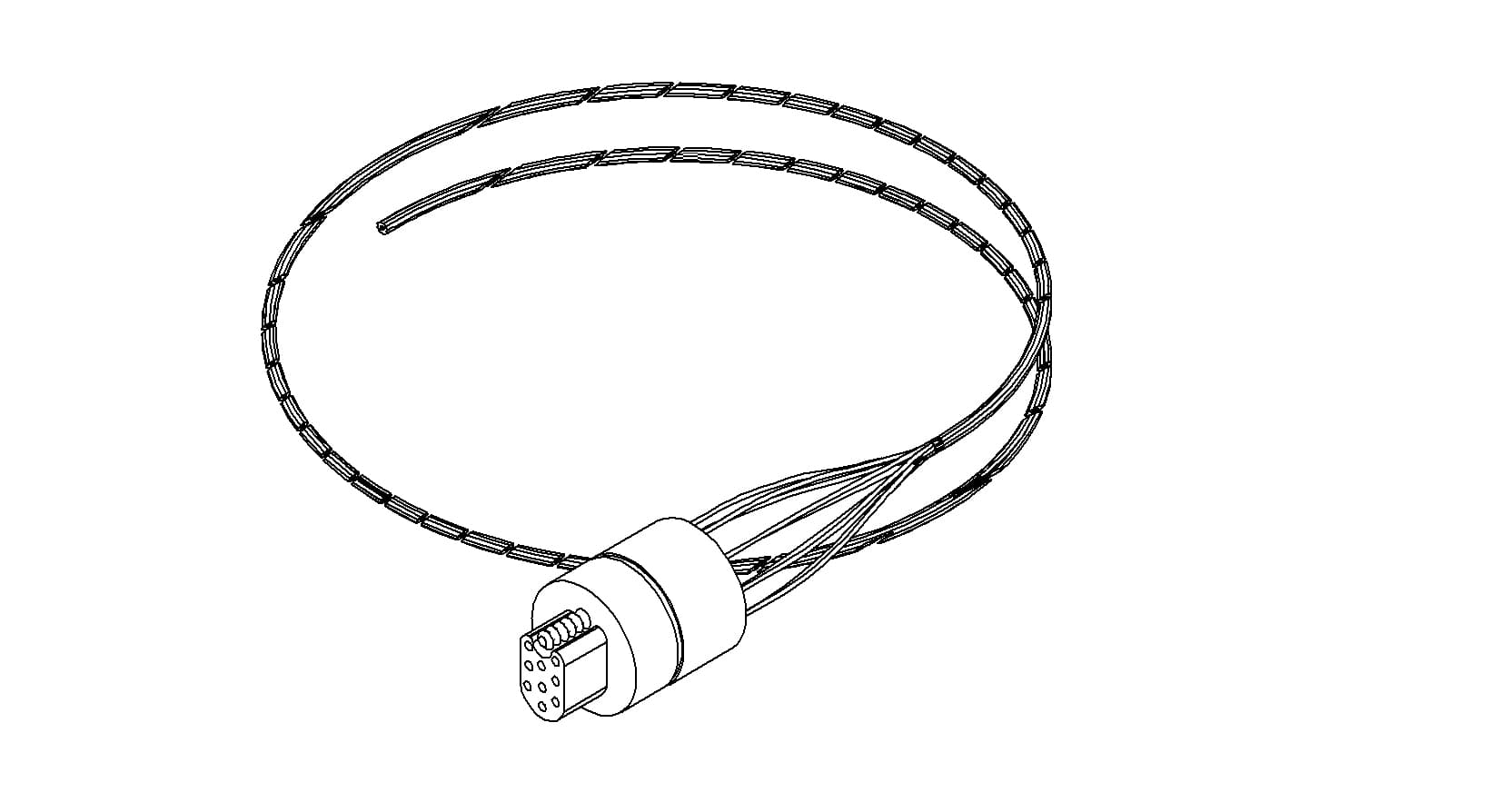 CONNECTOR-CABLE, TYPE-C, IN-VACUUM, 9 PIN, FEMALE, 19" 제품 이미지