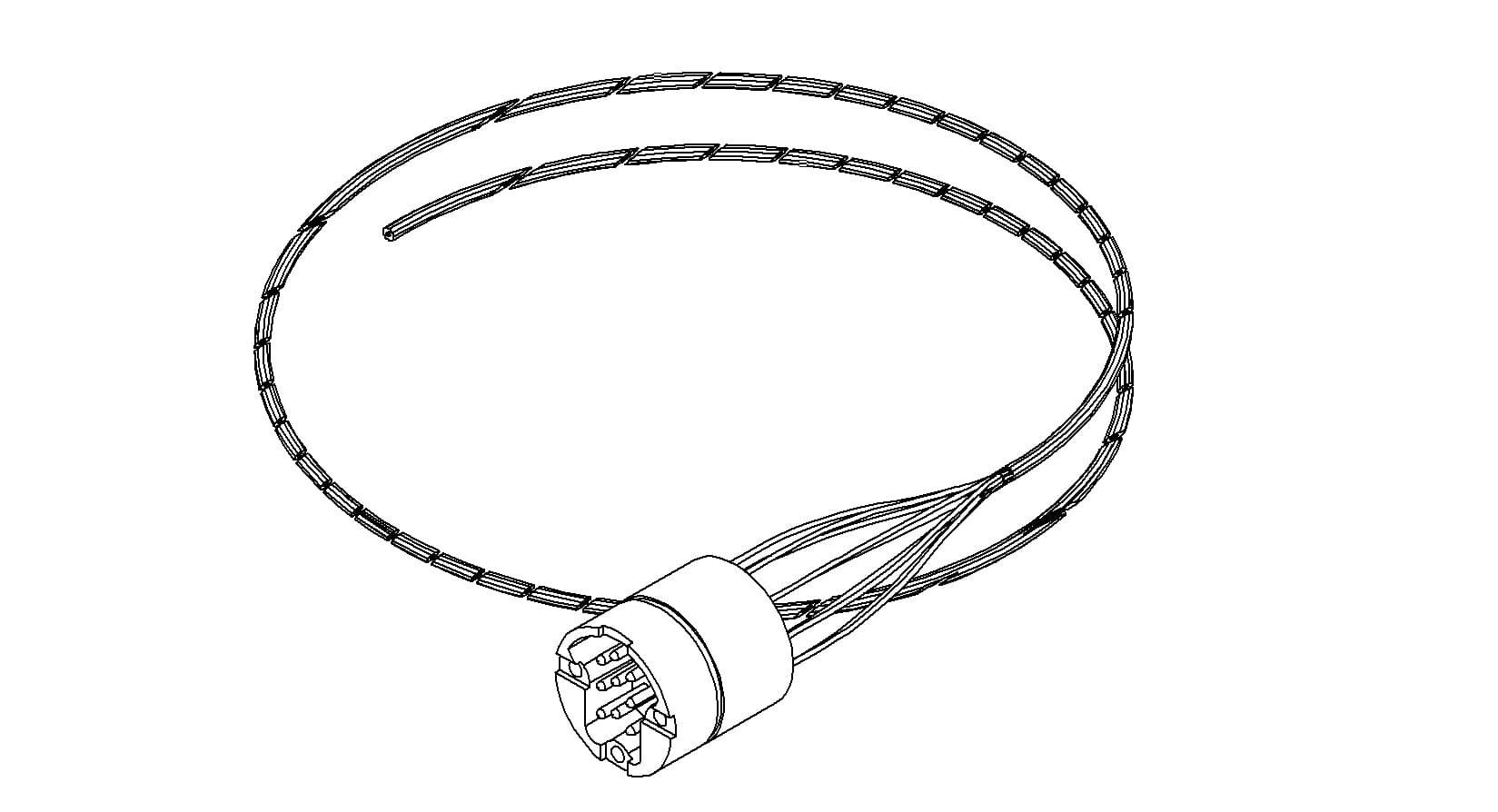 CONNECTOR-CABLE, TYPE-C, IN-VACUUM, 9 PIN, MALE, 19" 제품 이미지