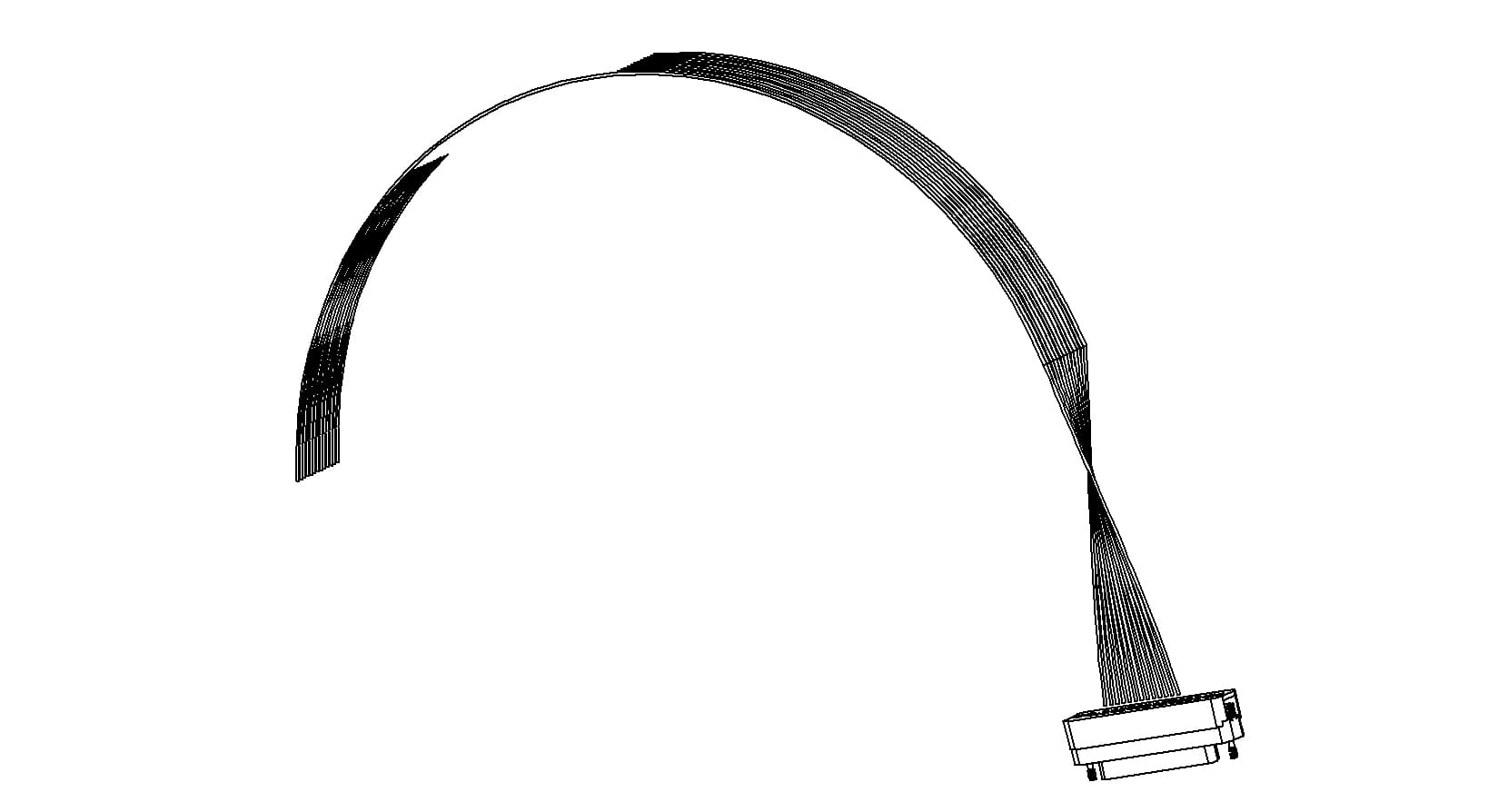 CONNECTOR-CABLE, TYPE-D, IN-VACUUM, 15 PIN, FEMALE, 19" 제품 이미지