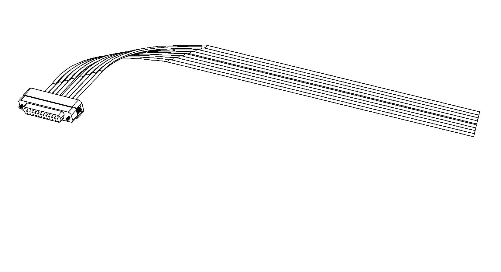 CONNECTOR-CABLE, TYPE-D, IN-VACUUM, 50 PIN, FEMALE, 39" 제품 이미지
