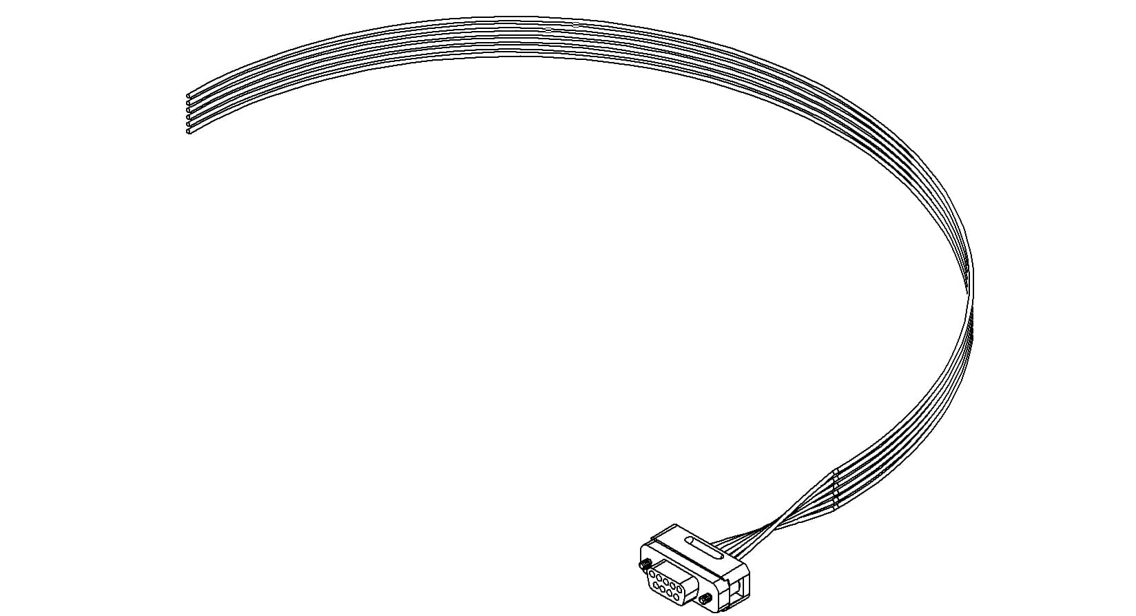 CONNECTOR-CABLE, TYPE-D, IN-VACUUM, 9 PIN, FEMALE, 39"