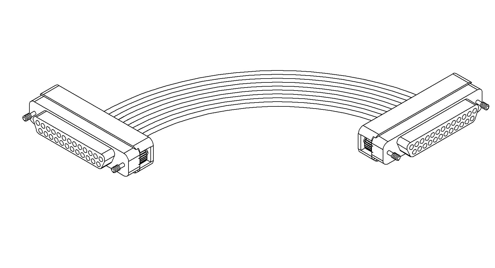 CONNECTOR-CONNECTOR, TYPE-D, IN-VACUUM, 25 PIN, FEMALE, 19" 제품 이미지