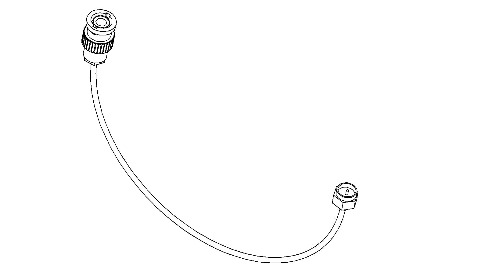 COAXIAL CONNECTOR-CONNECTOR, BNC - SMA MALE, 19"