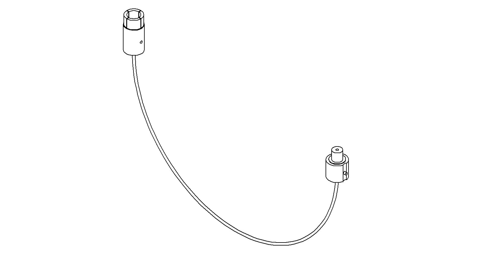 COAXIAL CONNECTOR-CONNECTOR, GROUNDED SHIELD SHV-5 - FEMALE CONTACT, 39"