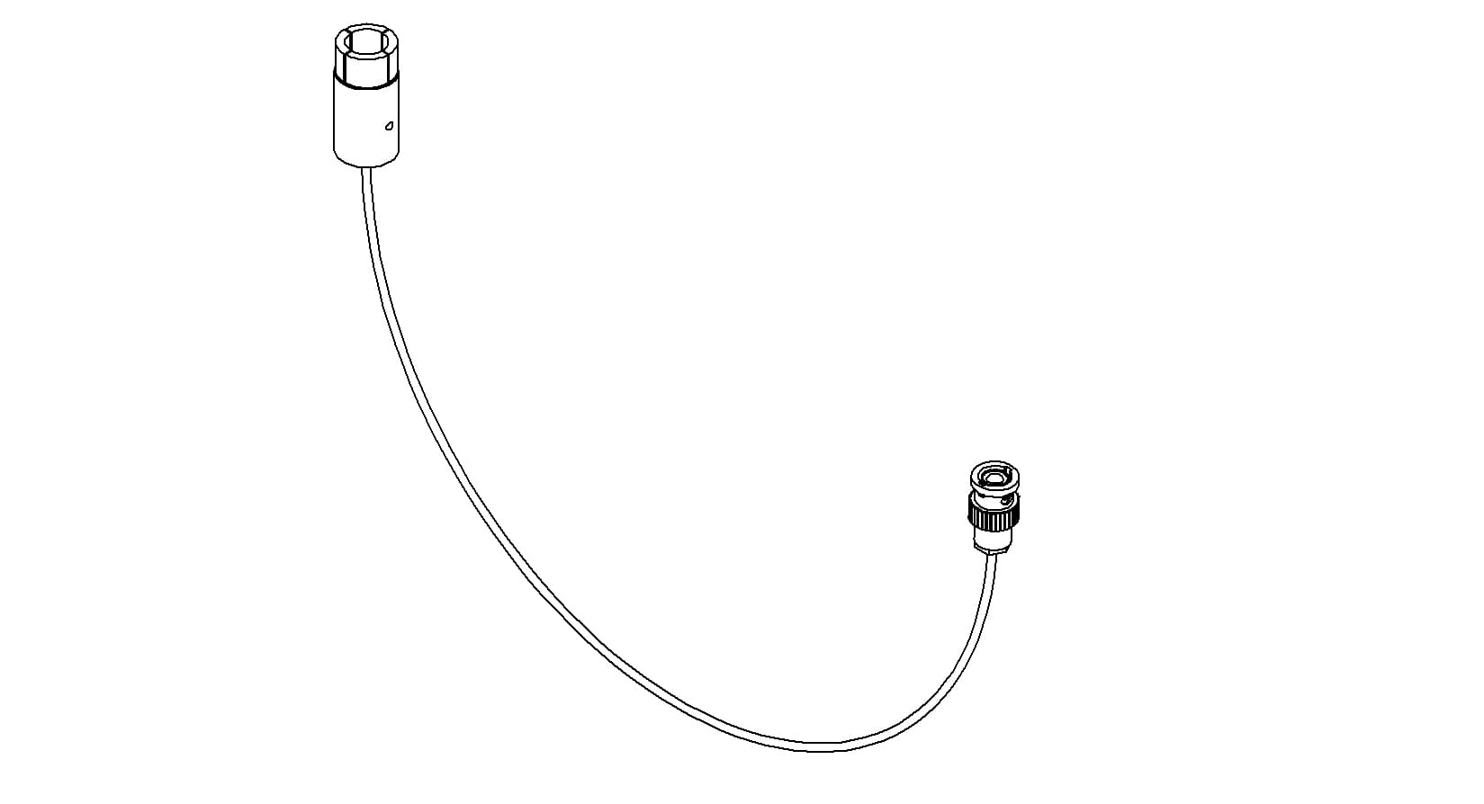 COAXIAL CONNECTOR-CONNECTOR, GROUNDED SHIELD SHV-5 - MHV MALE, 39"