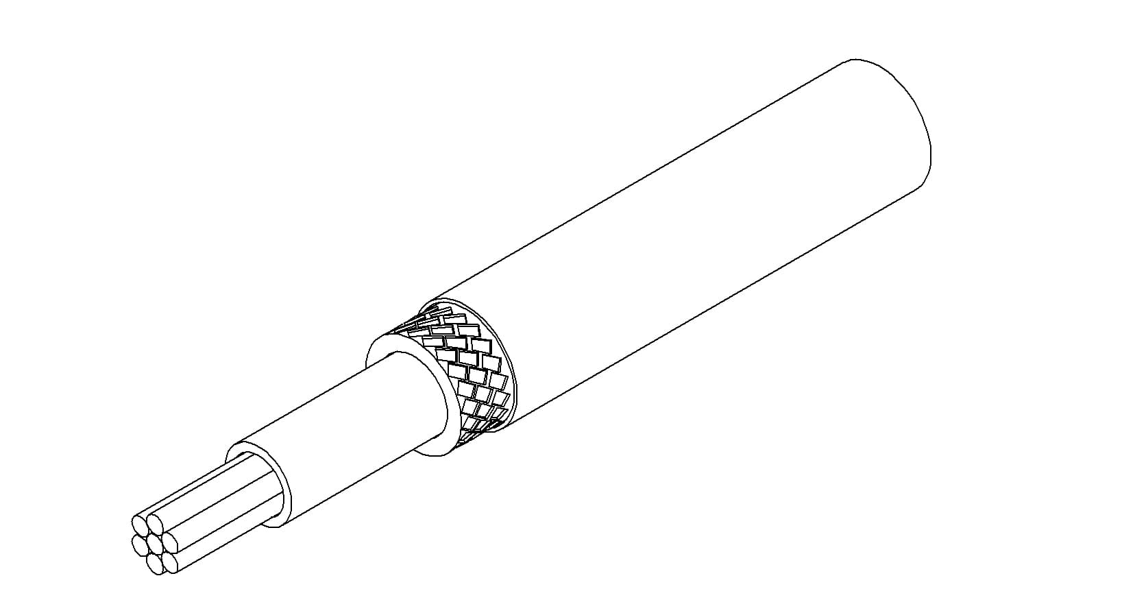 KAPTON WIRE, COAXIAL, 2KV, 4.5A, 24AWG, 7 WIRE, 15' 제품 이미지