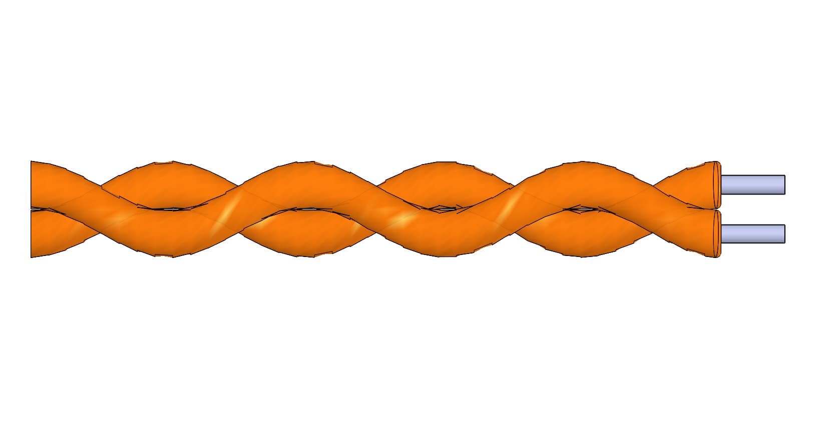 KAPTON WIRE, THERMOCOUPLE, TWISTED PAIR, K-TYPE, 30AWG, 39"