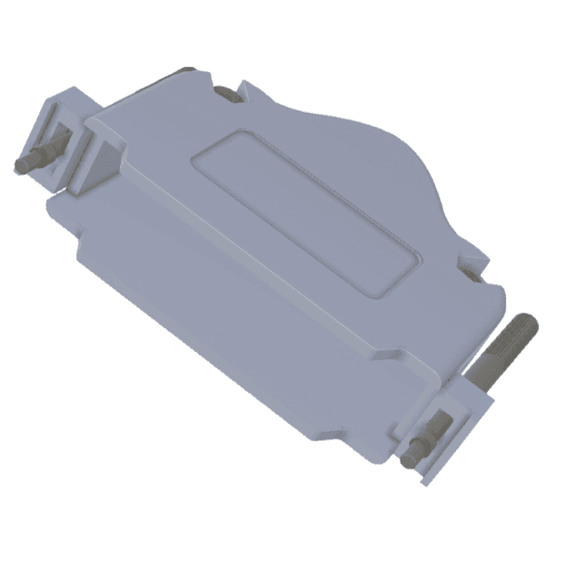 SUB-D 37-WAY HV SOCKET HOUSING, INCLUDES STRAIN RELIEF AND FIXING SCREWS